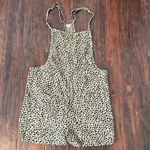 Aerie leopard print shortalls or romper